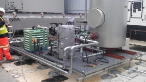 Roof Chiller, stainless steel mapress at the biomass energy centres at Waitrose Supermarket, Bracknell (2)
