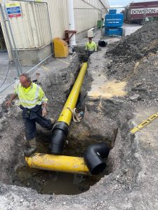 Installation of MDPE Underground pipe
