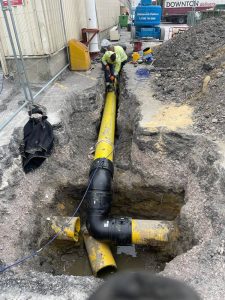 Installation of MDPE Underground pipe 3